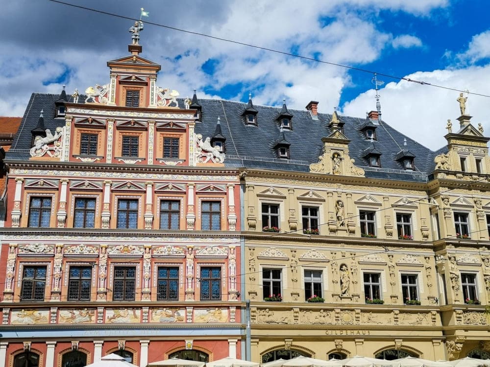 Das Gildehaus und das Haus zum Breiten Herd in Erfurt