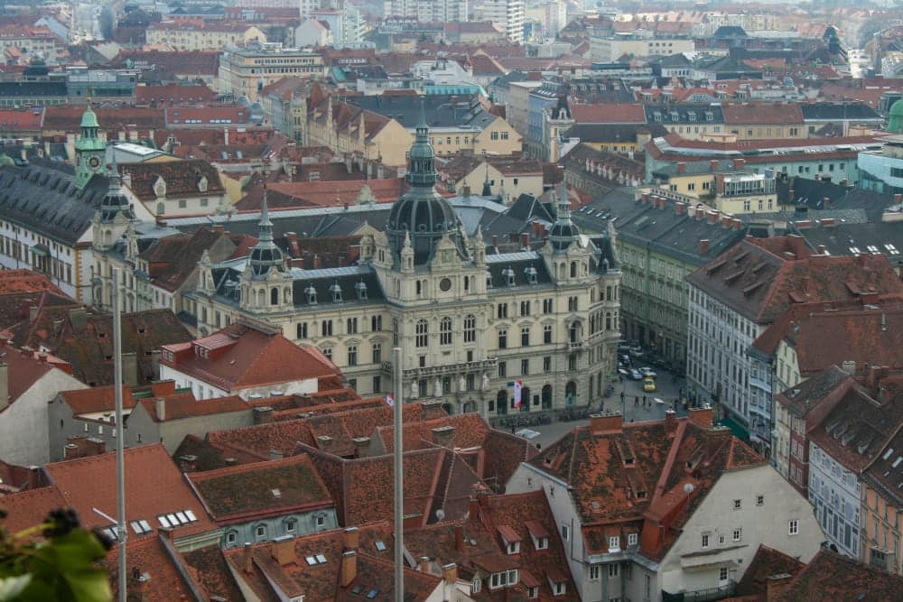 Blick auf das Rathaus von Graz