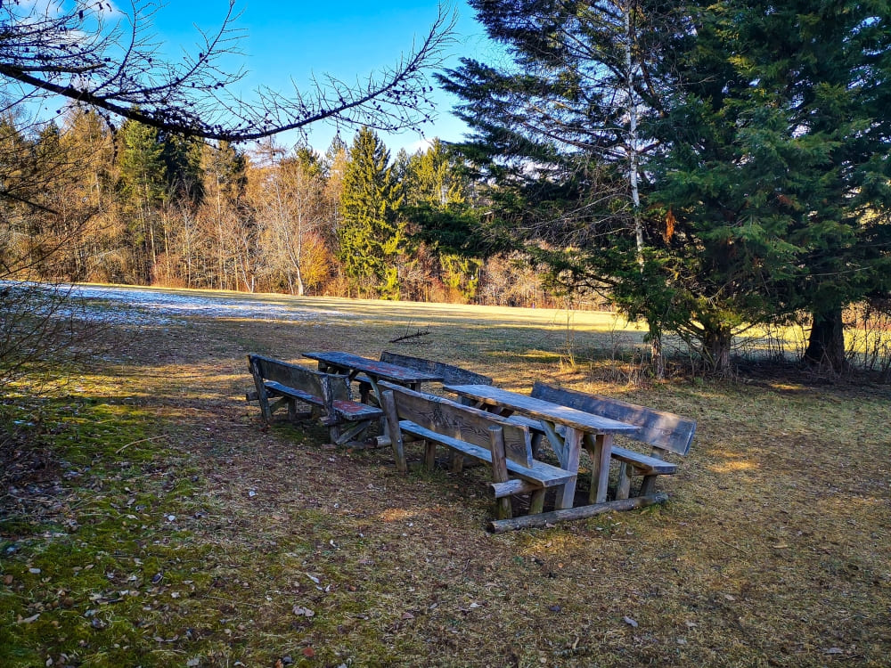 Hochgehhütet - Start der Wanderung