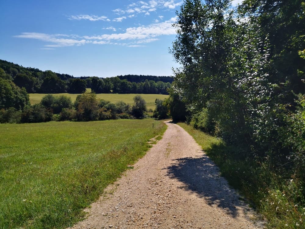 Der Rückweg zum Parkplatz bei Gruorn