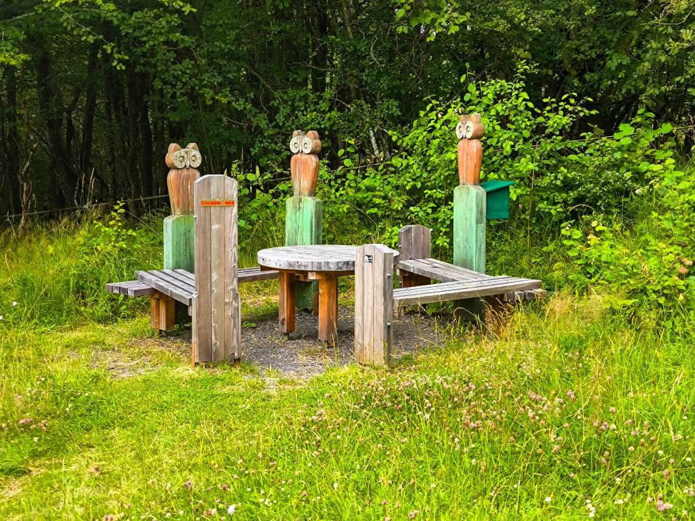 Der Rastplatz auf dem Weg zum Grenzturm am Horbel